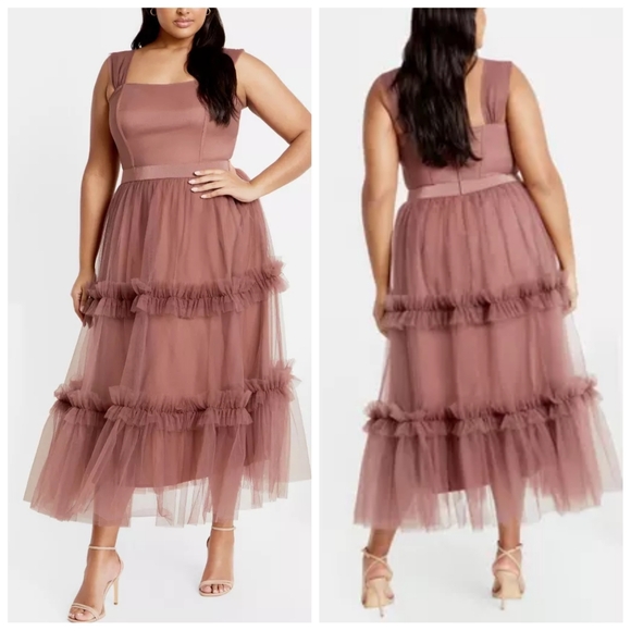 City Chic Dresses & Skirts - City Chic Charming Fit & Flare Dress Vintage Rose | US 14 | NWT
